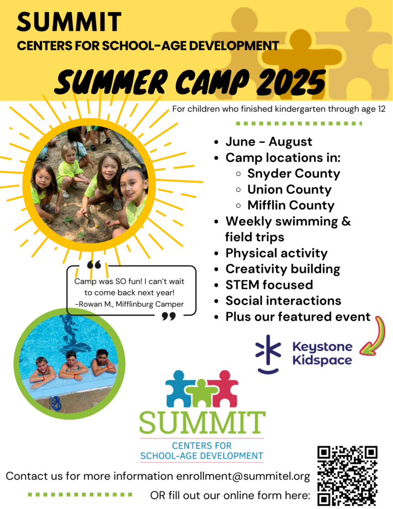 Summer Day Camps- SUMMIT Early Learning Center (Mifflinburg)